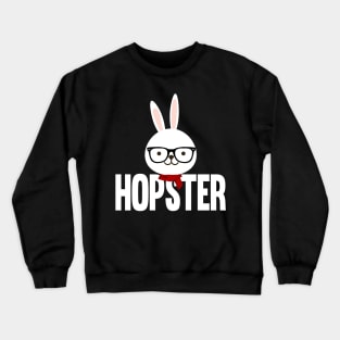 Hipster Bunny aka Hopster Crewneck Sweatshirt